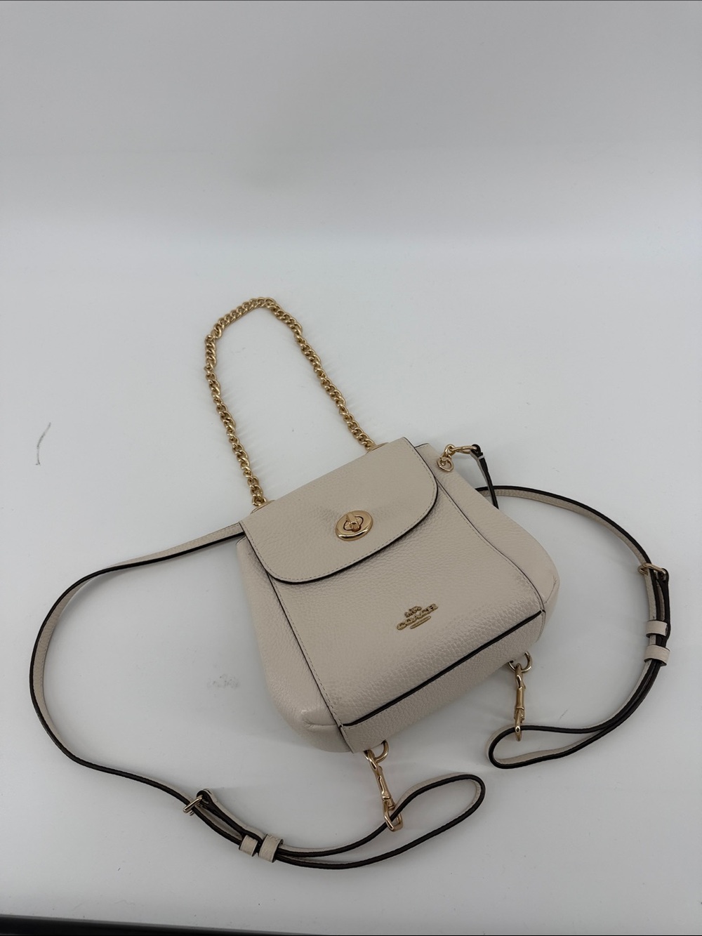 Coach Convertible Mini Backpack in Chalk A1 C5677